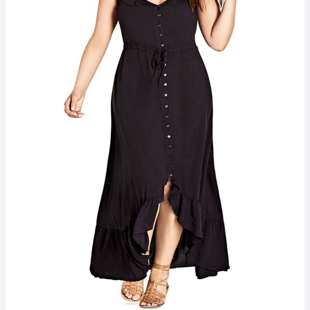 NEW City Chic Plus Aruba Summer Dress 18 Black